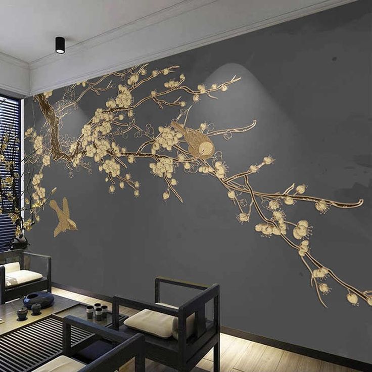 7 7us $ 54% off chinese style flower and bird 3d golden embossed mural wallpaper custom photo luxury living room bedroom background papier peint